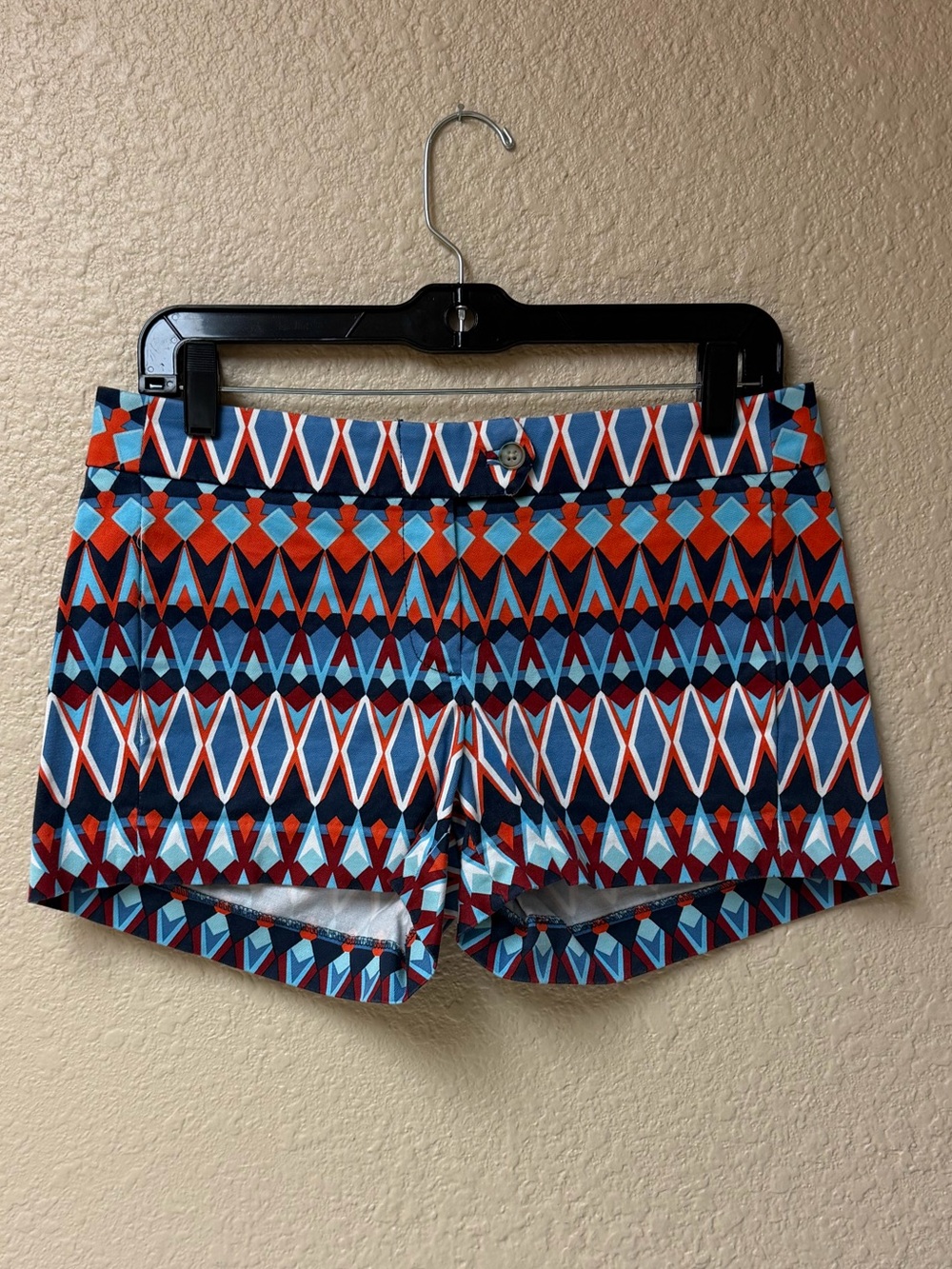 4/$20 J. Crew Geometric Print Shorts in Red & Blue